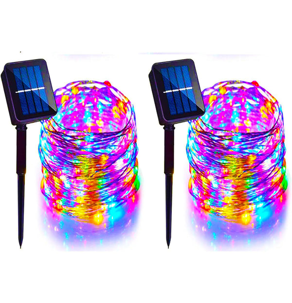 LED Solar Light-Solar Light Outdoor Lamp, String Lights, 4Pack 400 LED, Holiday, Christmas, Party, Waterproof Fairy Lights Garden Garland Copper