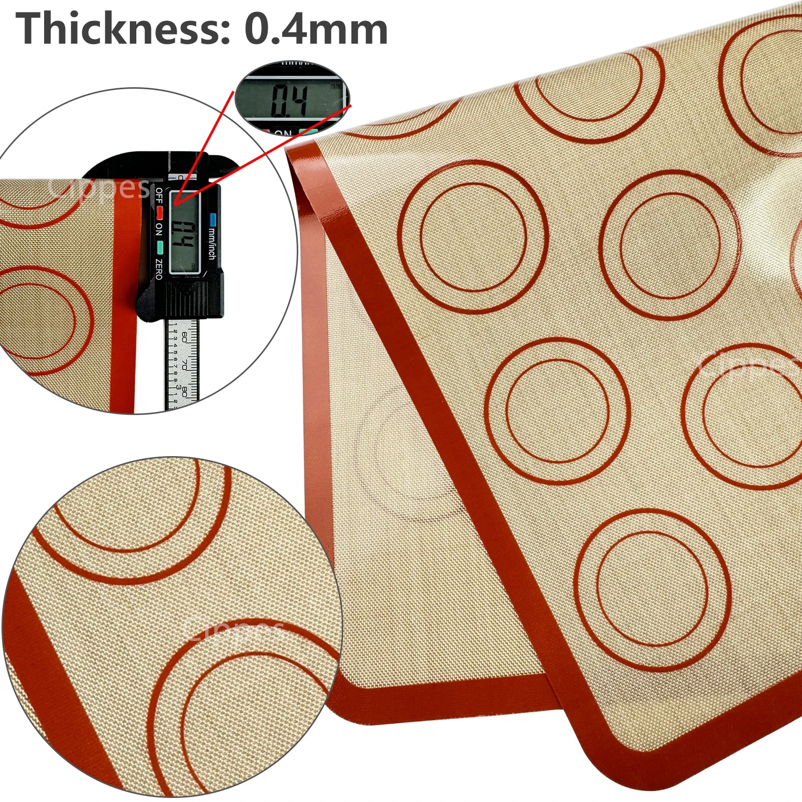 Home Kitchen: Baking Mat: Silicone for Oven - 0.4mm Thin, Reusable Non-Stick Heat Resistant Bakeware Sheet