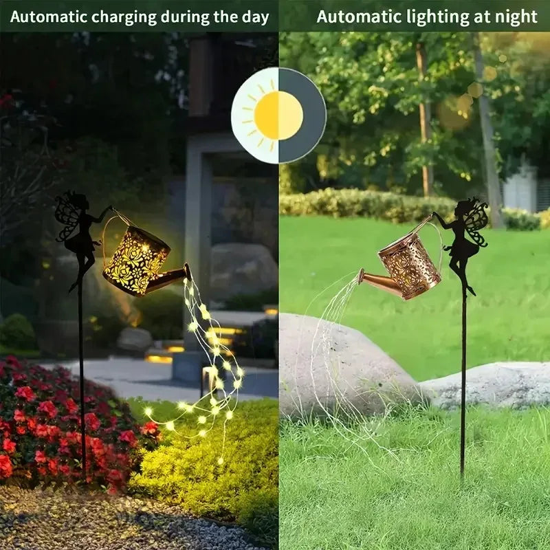 Solar Watering Can-LED Lights, Outdoor, Hanging, Waterproof, Garden Decor, Solar Garden Lights, Yard Deco