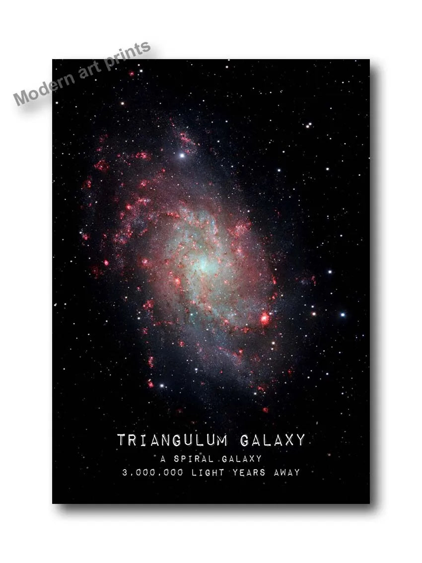 Canvas Wall Art – Modern Galaxy – Space Planets & Nebula Art for Bedroom & Home Decor