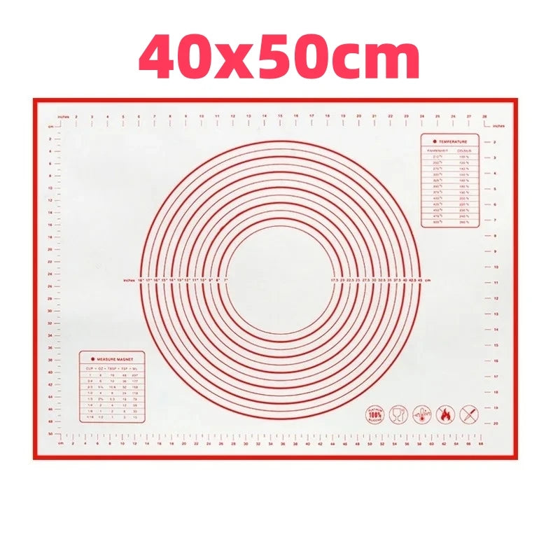 Baking Mat-Silicone Kneading Pad Dough Mat Pizza Cake Dough Maker Kitchen Cooking Grill Non-Stick Gadgets Bakeware Pastry Mat