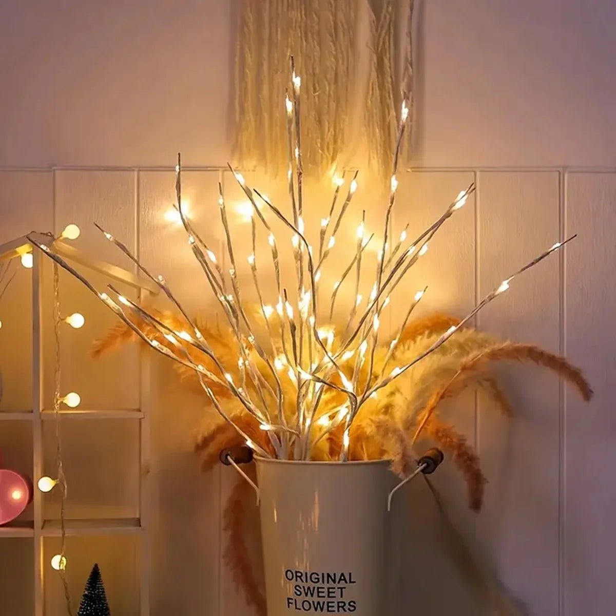 Home Decor: Lighting: LED Branch Lights - Battery Powered - White Birch