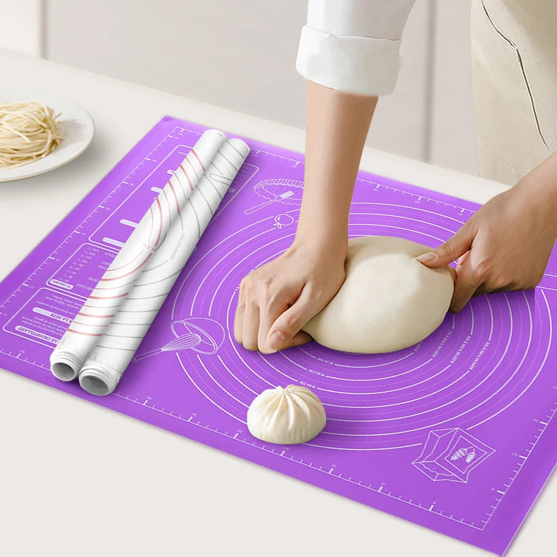 Kitchen Accessories-Silicone Baking Mats, Sheet Pizza Dough, Non-Stick, Maker Holder Pastry Kitchen Accessories, Cooking Tools Utensils, Bakeware Gadget