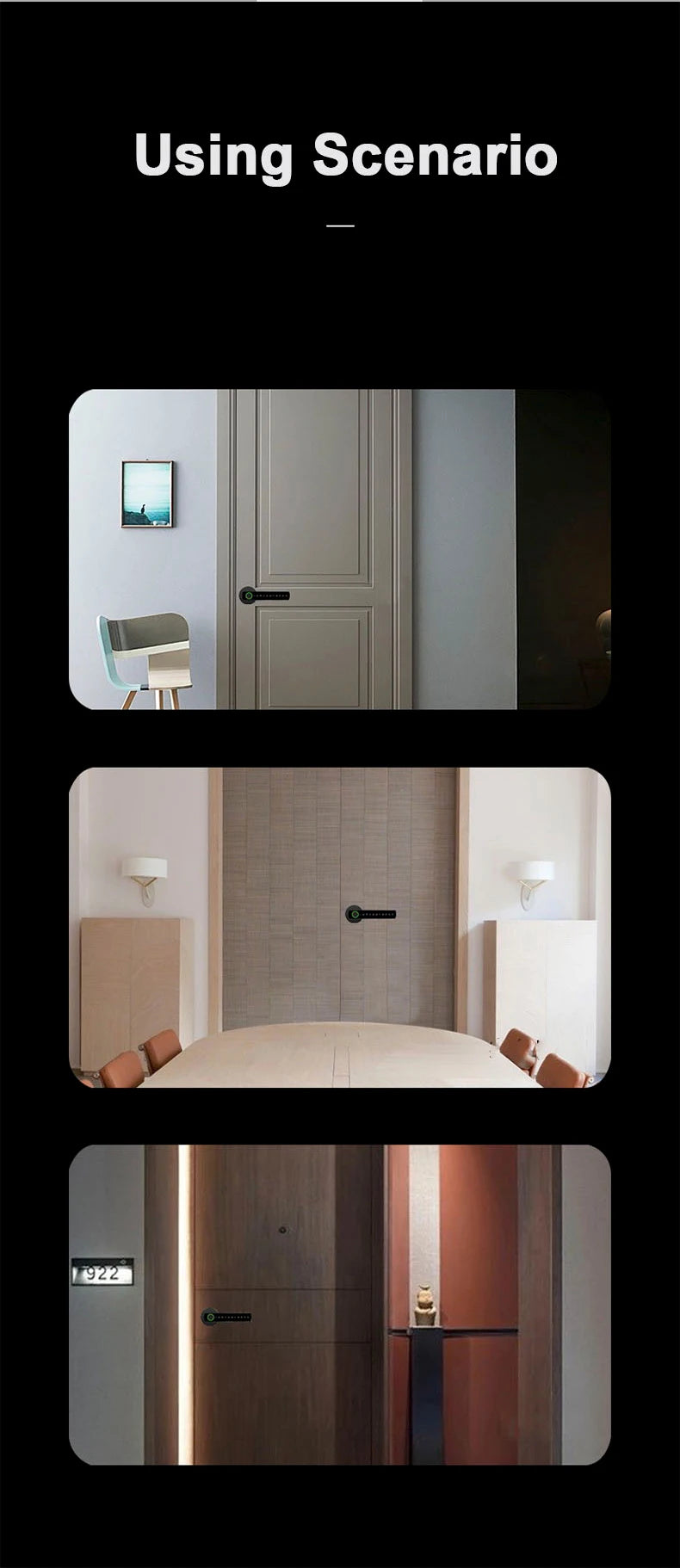 M5 Smart Fingerprint Door Lock by RAYKUBE with Tuya BLE – Password, Key, Card & App Unlock + Free US Delivery