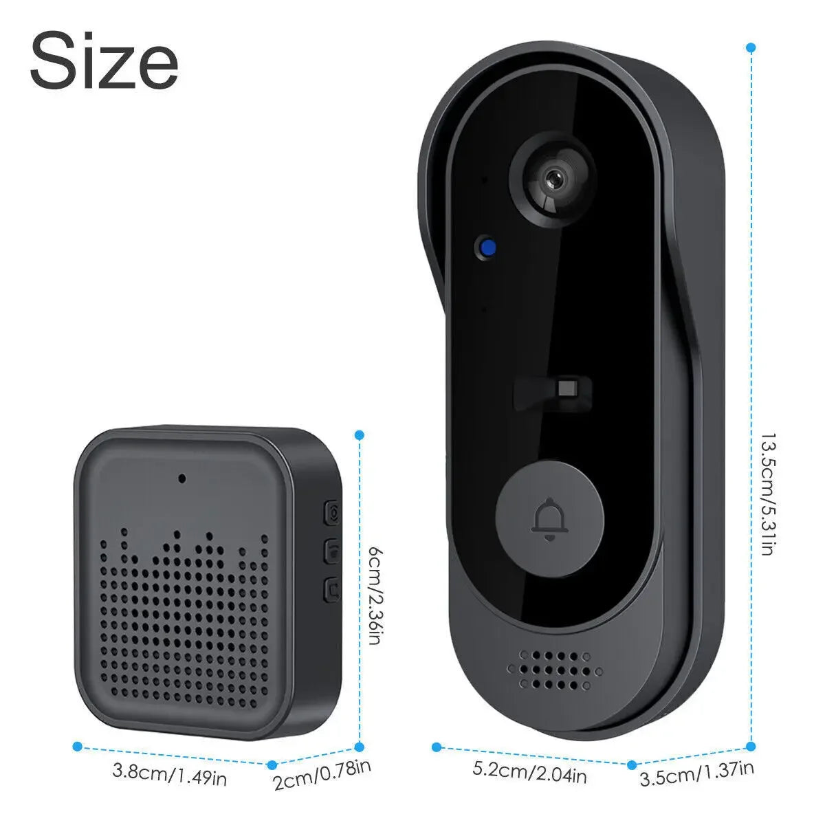 Smart WiFi Camera Doorbell by Tuya – Wireless Camera, Intercom & Motion Detection Security System