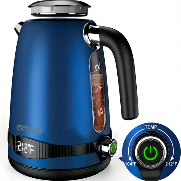 Electric Kettle, 1.8QT, Temperature Control With 7 Heat Settings & LED Display,   (1100W), Kitchen and home