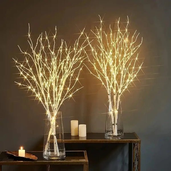 LED Branch Lights-White Birch, Battery Operated, Twig Outdoor Lights,  Decoration