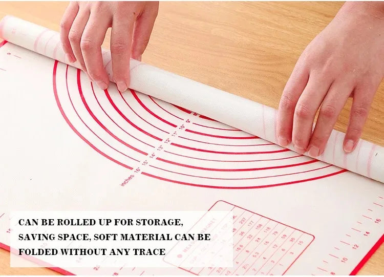 Baking Mat-Silicone Kneading Pad Dough Mat Pizza Cake Dough Maker Kitchen Cooking Grill Non-Stick Gadgets Bakeware Pastry Mat