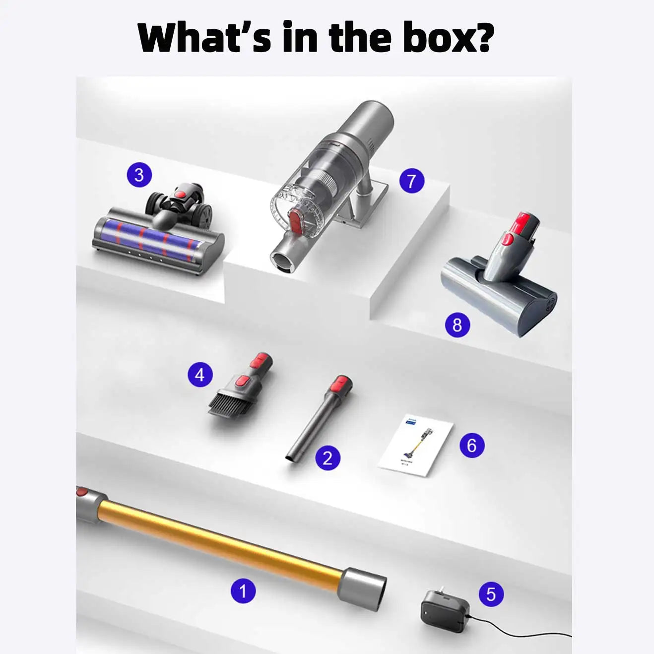 Vacuum Cleaner,Cordless Handheld, 27000PA,Touch Screen,Smart Dust Sensor,Auto Speed Control for Home Bed Carpet Clean