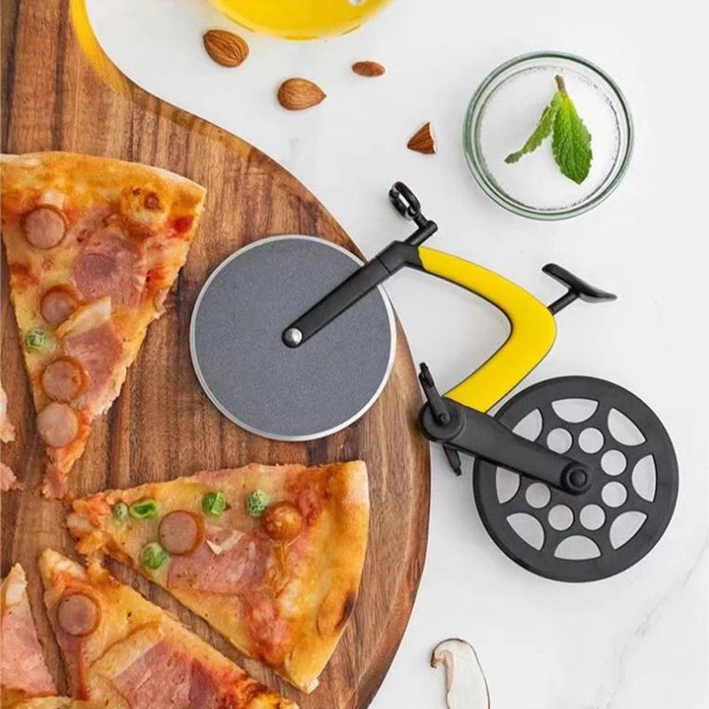 Pizza Cutter-Stainless Steel, Bicycle Shape, Wheel Bike Roller, Pizza Slicer, Pizza Cutting, Kitchen Tools