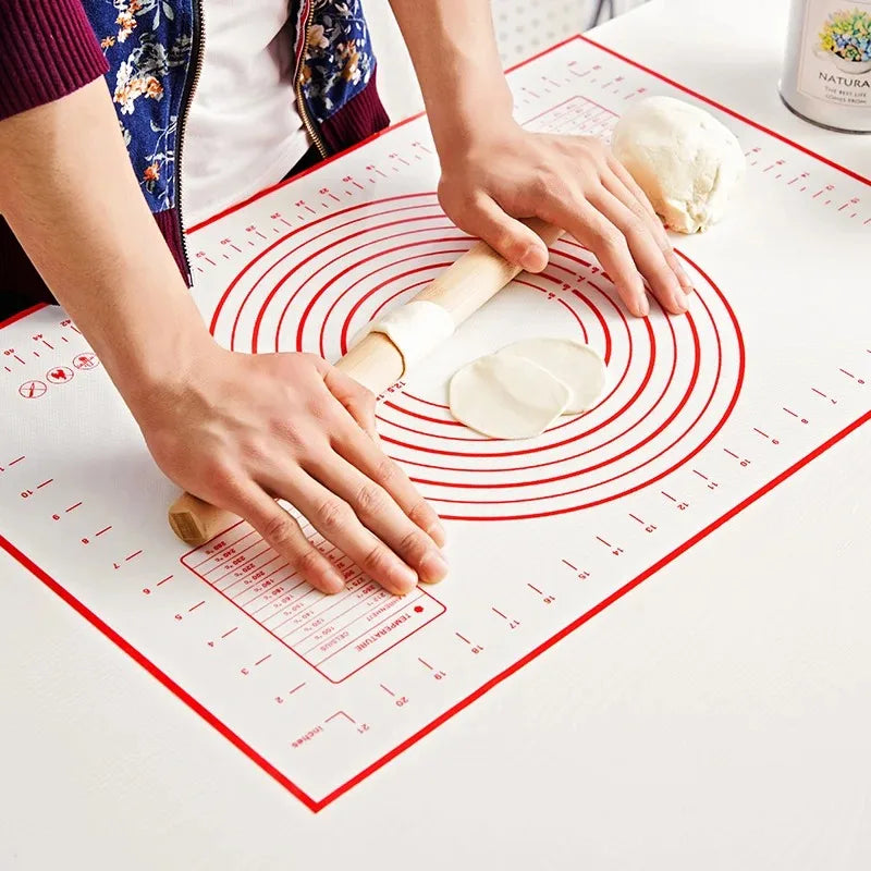 Baking Mat-Silicone Kneading Pad Dough Mat Pizza Cake Dough Maker Kitchen Cooking Grill Non-Stick Gadgets Bakeware Pastry Mat