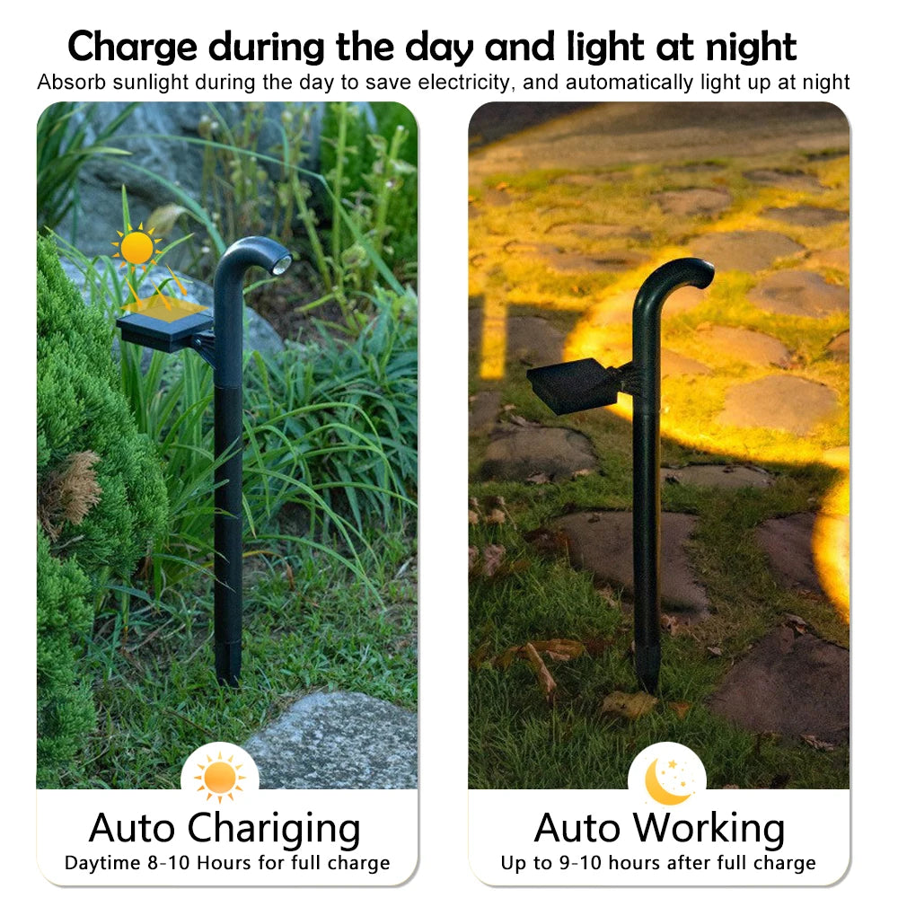 Outdoor Lighting: LED Garden Pathway Lights - Solar Powered - 1-2-4 pcs