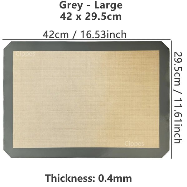 Baking Mat, Non-Stick, Reusable, Silicone for Oven, Thin 0.4mm, Heat Resistant Bakeware Sheets Liner Baking Tools for Cookie