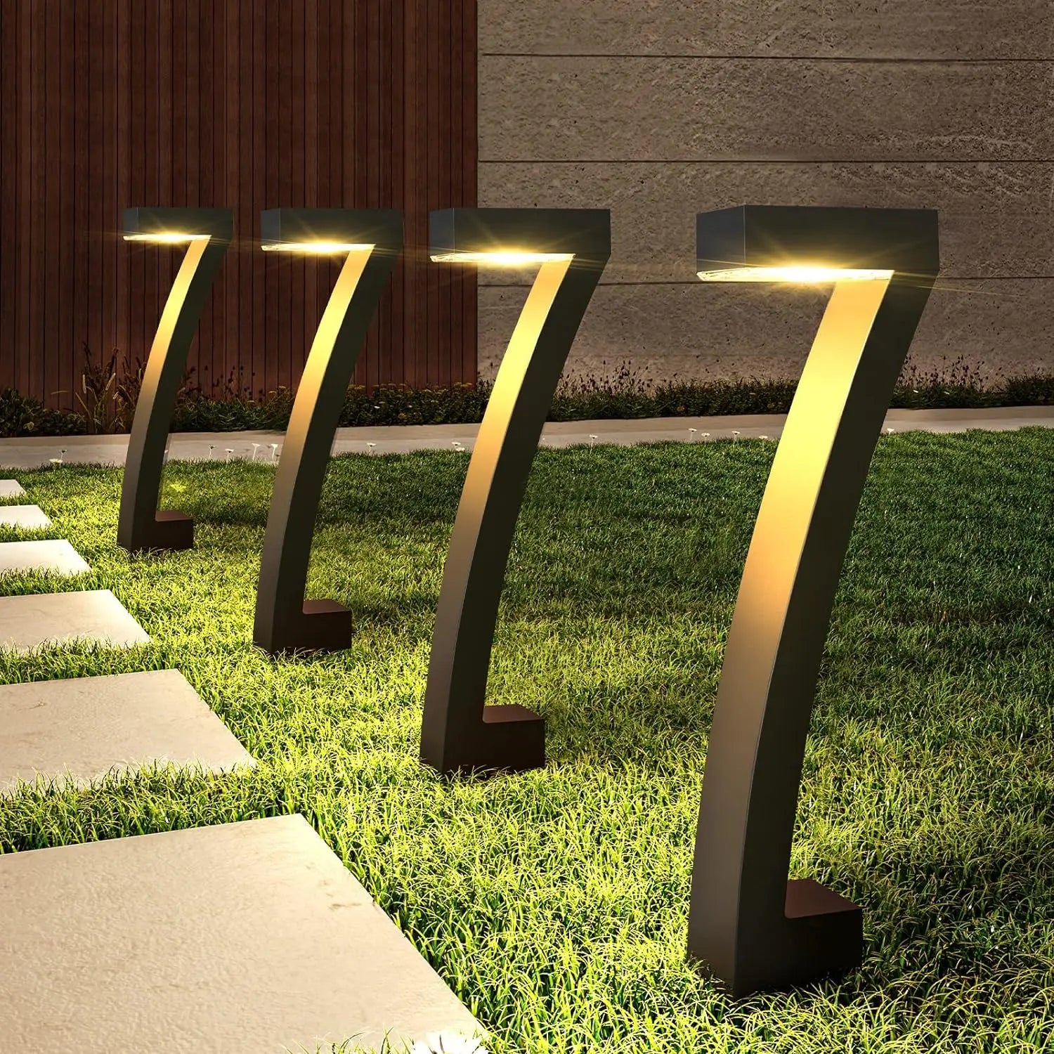 Solar-Powered LED Pathway - Garden Lights Bright, Waterproof, Auto On/Off for Yard & Pathway (6 Pack)