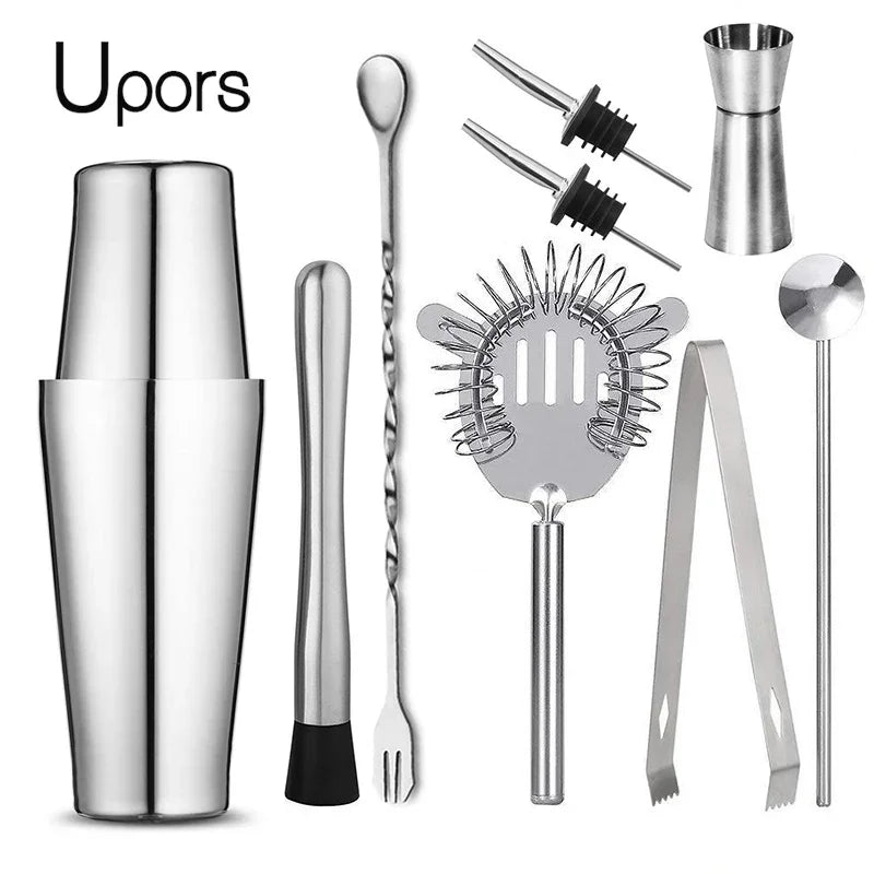 Boston Shaker Professional Stainless Steel Bartender Wine Cup Cocktail Mixer, Martini UPORS Cocktail Shaker Bar Set
