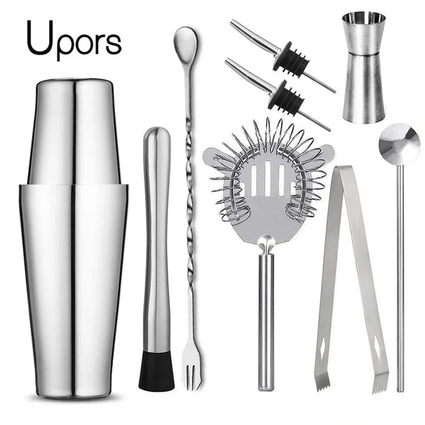 Boston Shaker Professional Stainless Steel Bartender Wine Cup Cocktail Mixer, Martini UPORS Cocktail Shaker Bar Set
