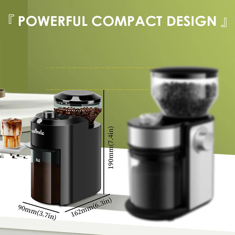 Home Kitchen: Coffee Grinder: Electric - Adjustable Burr Mill by Wancle