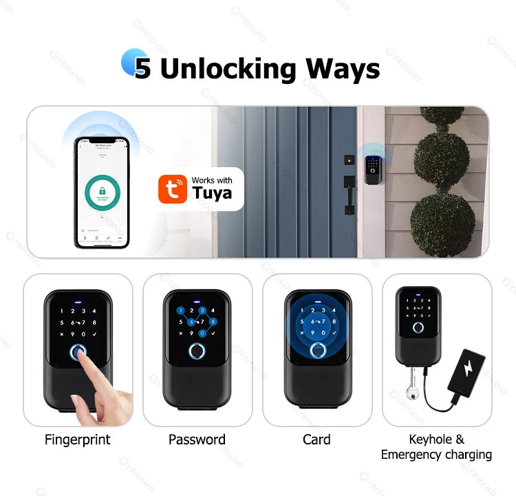 Electronic Lock-Bluetooth Smart, Lock Box Home Key, Wireless, Smart lock Box, Electronic Key Box App, Digital Code Bluetooth Key Safe Padlock for Host, TTlock Smartkey