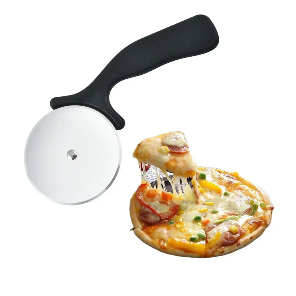 Home Kitchen: Pizza Cutter: Stainless Steel Pizza Cutter & Pastry Roller - Premium Kitchen Accessory for Baking and Cooking