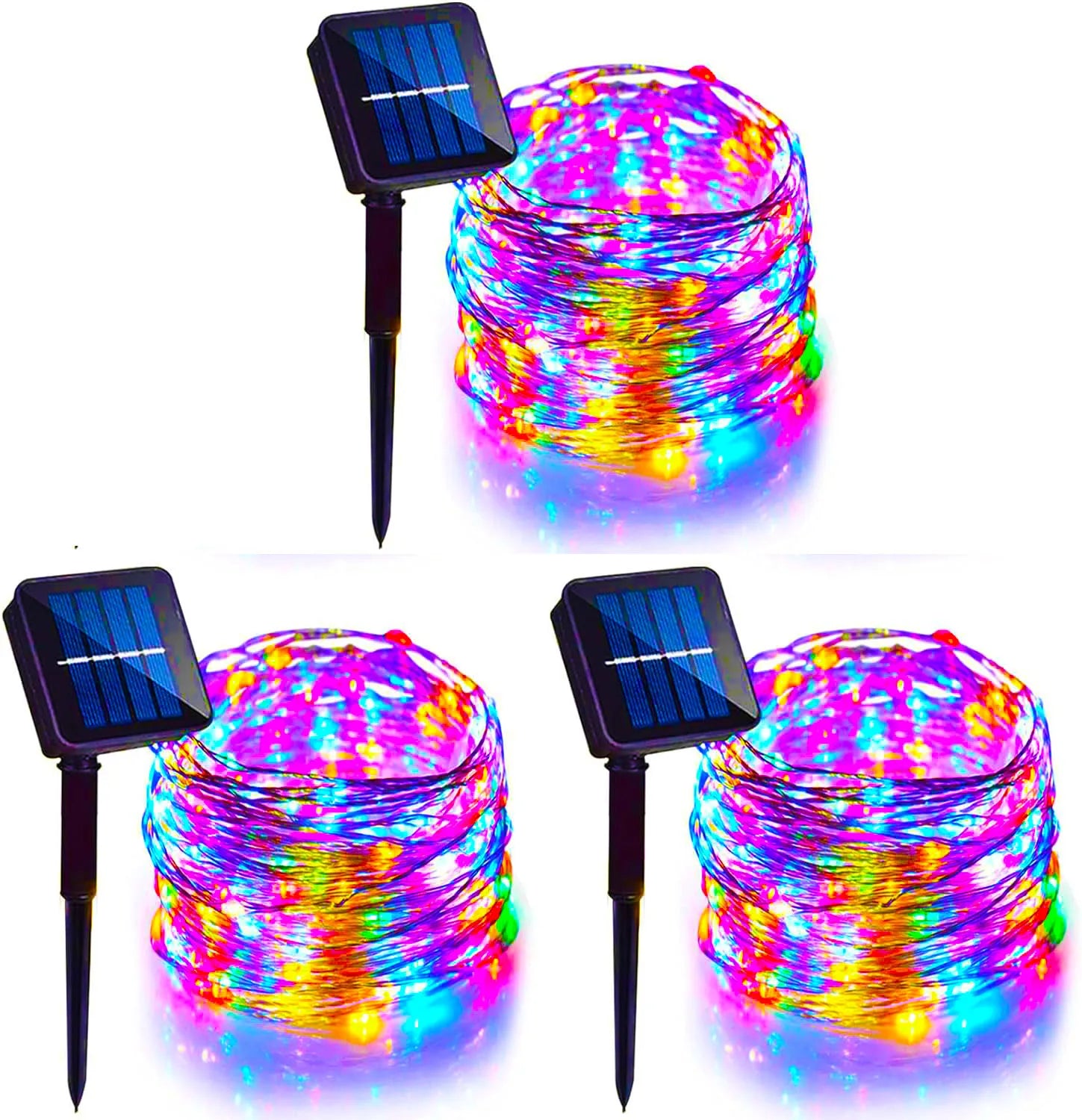 400 LED Solar-Powered Copper String Lights (4PCS) – Perfect for Christmas, Parties & Garden Decoration