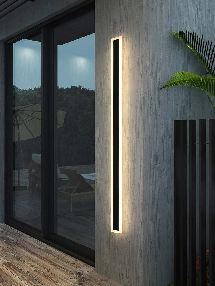 Outdoor Lighting: LED Wall/Long Wall Lamp - IP65 - Waterproof - corridor, staircase, balcony, entrance, villa