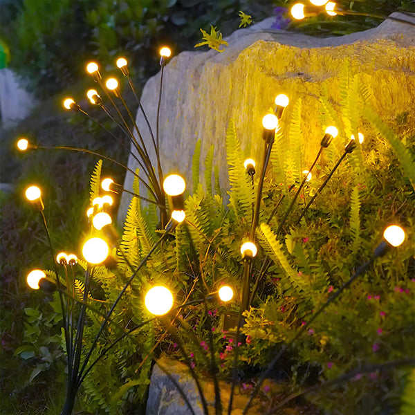 LED Solar Lights-8 Head Firefly Lights, Outdoor Garden Lights, Waterproof High Flexibility, Yard, Patio