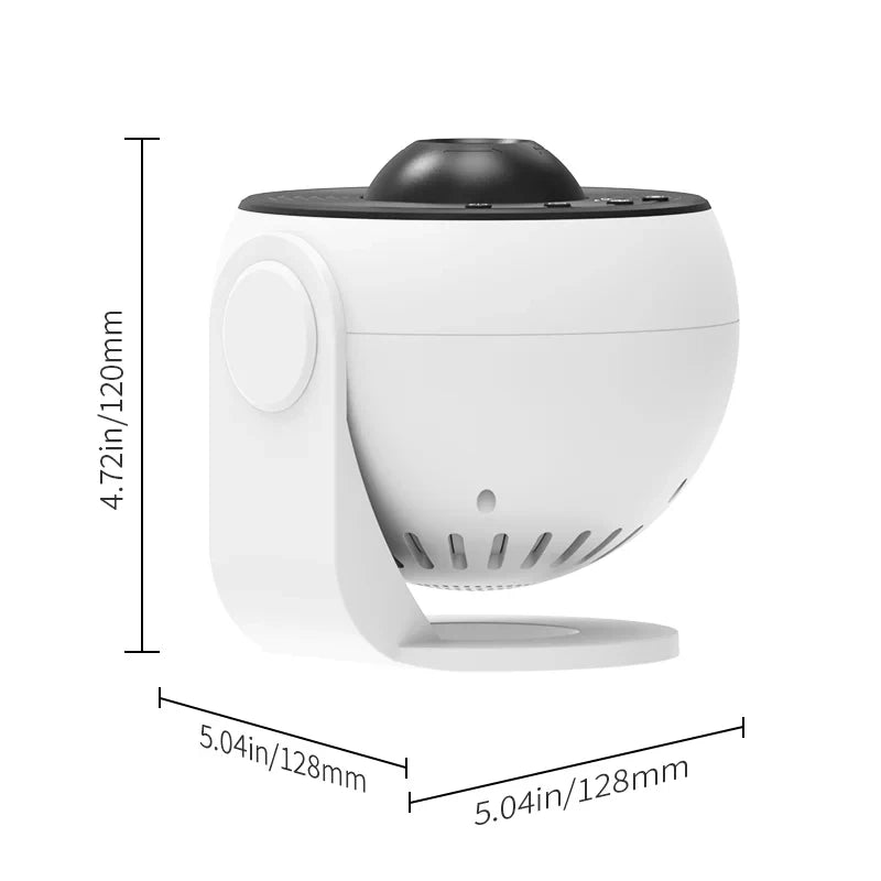 Galaxy Projector-Pro Version HD, 12 in 1 Film Discs, Star Projector, Galaxy Light Planetarium Projector, with Timer, White Noise, 360 ° Rotation, Bluetooth Remote Control