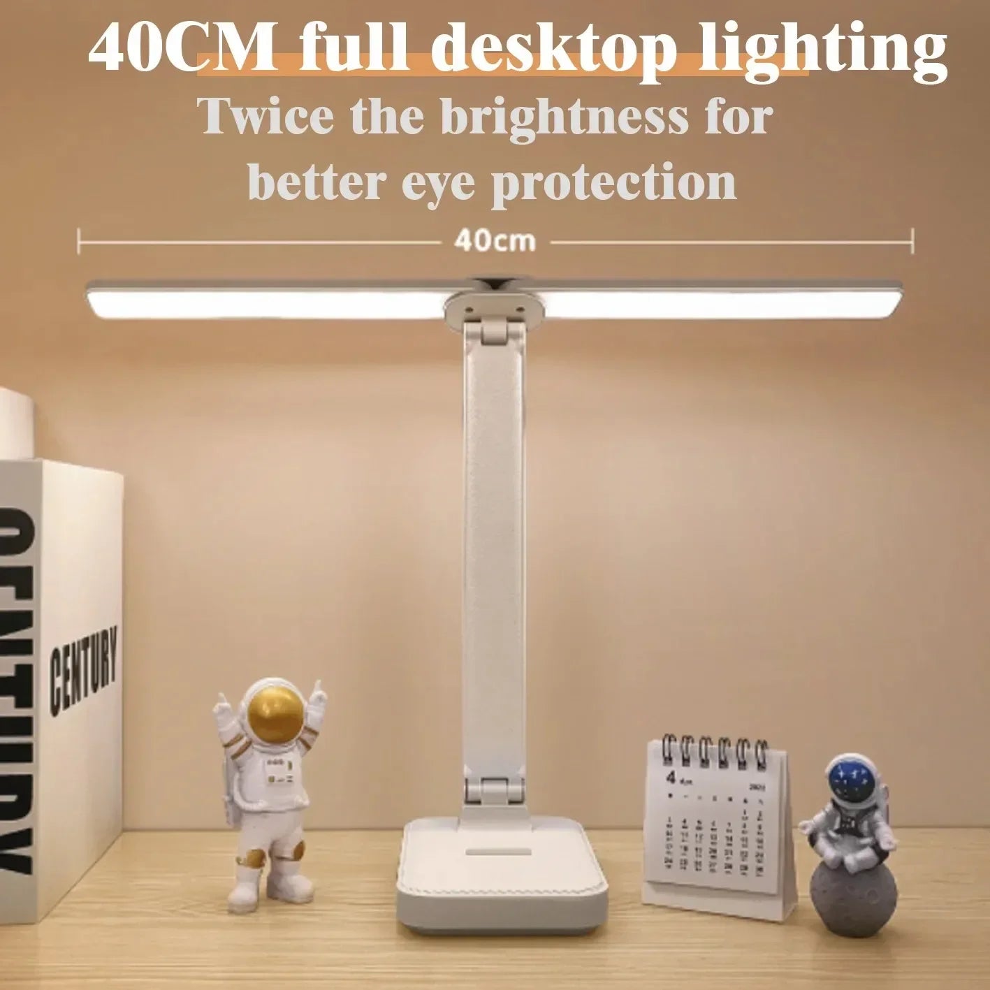 LED Desk Lamp– USB Rechargeable – Foldable - 3-Level Dimmable Touch Lamp with Eye Protection