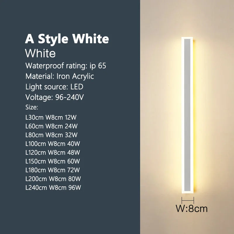 LED Strip Lighting-Outdoor Waterproof Wall Lamp LED Strip Background, Wall Lamp, Stair Garden Lamp, IP65 Wall Lights