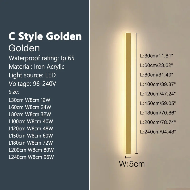LED Strip Lighting-Outdoor Waterproof Wall Lamp LED Strip Background, Wall Lamp, Stair Garden Lamp, IP65 Wall Lights