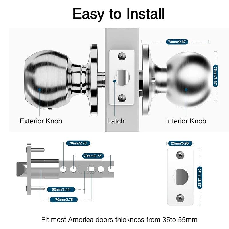 Bluetooth Smart Door Lock by CIEPOJIET – Keyless Fingerprint & Tuya App Unlock