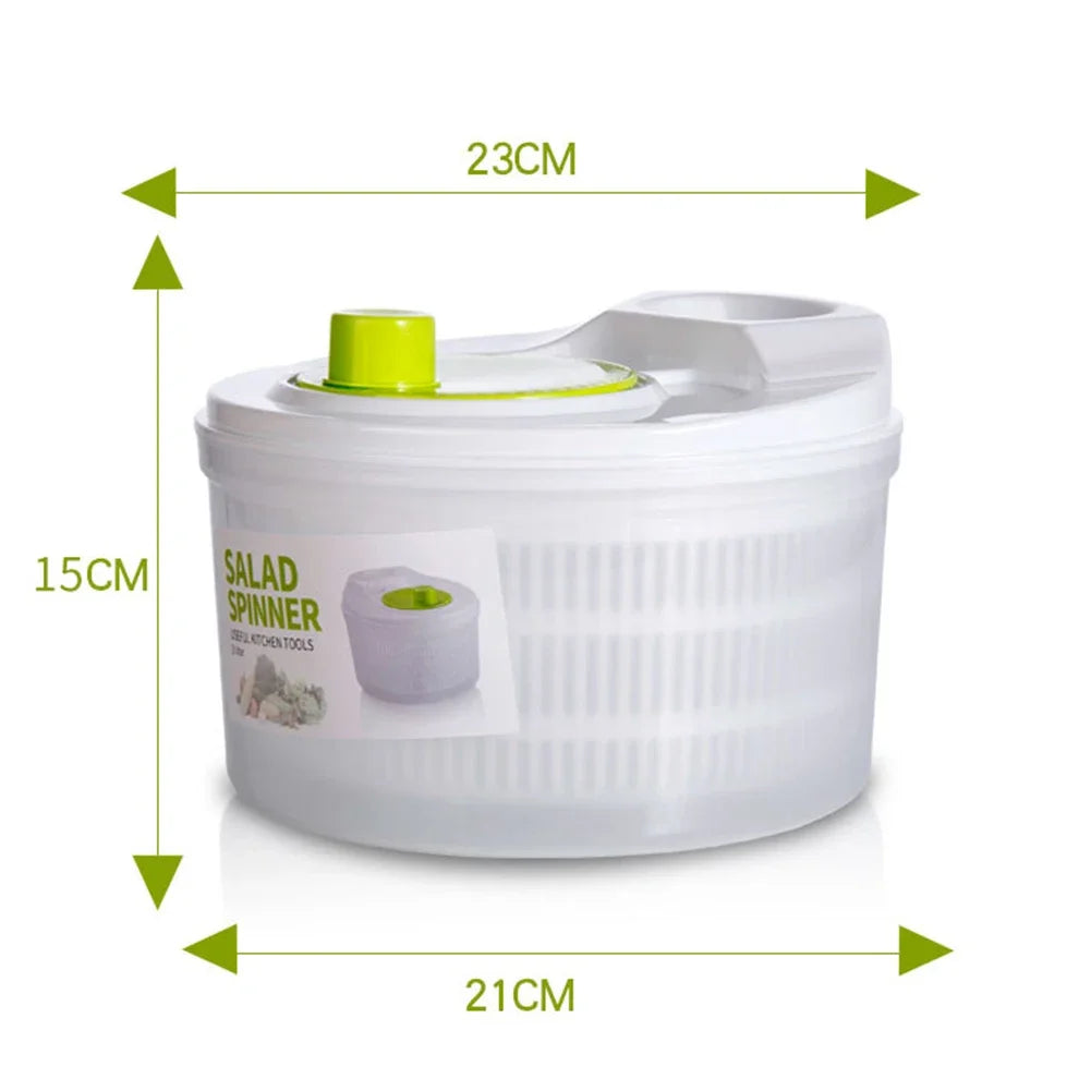 Kitchen-Multifunctional Salad Spinner & Lettuce Dryer – Manual Vegetable Drainer & Crisper Strainer