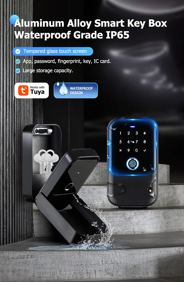 Electronic Lock-Bluetooth Smart, Lock Box Home Key, Wireless, Smart lock Box, Electronic Key Box App, Digital Code Bluetooth Key Safe Padlock for Host, TTlock Smartkey