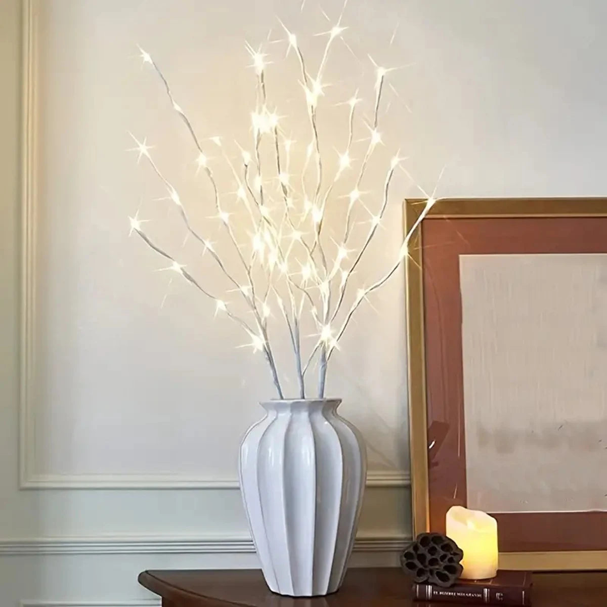 LED Branch Lights-White Birch, Battery Operated, Twig Outdoor Lights,  Decoration