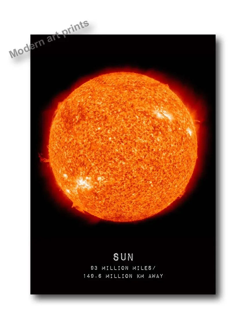 Canvas Wall Art – Modern Galaxy – Space Planets & Nebula Art for Bedroom & Home Decor