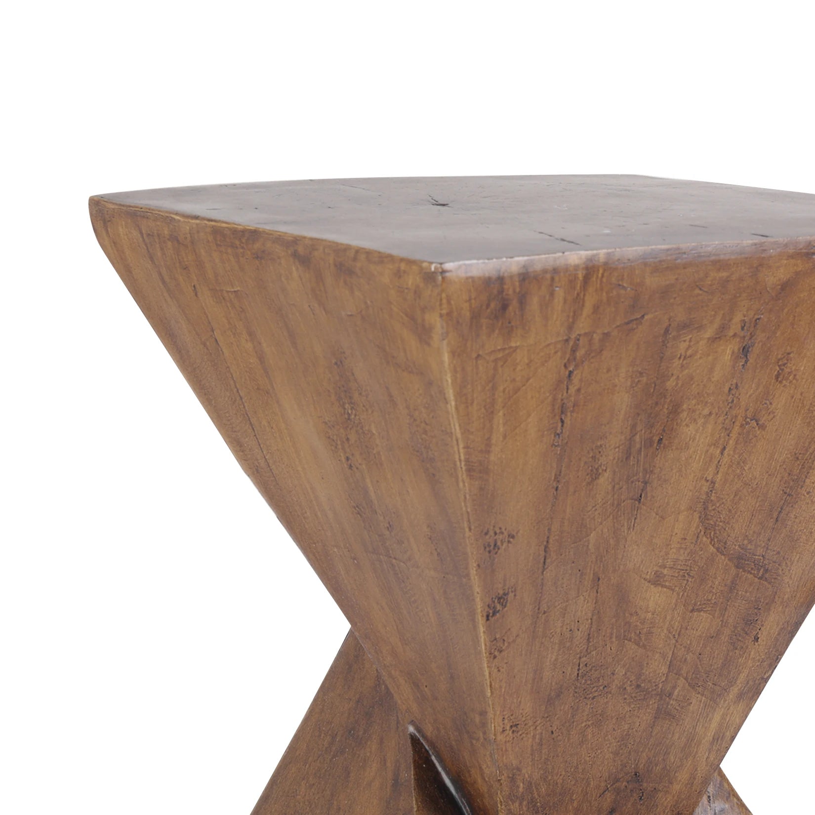 Accent Table-Lightweight Concrete, Modern Geometry Side Table for Indoor and Outdoor,Small Bedside End Table Sofa Vanity Coffee