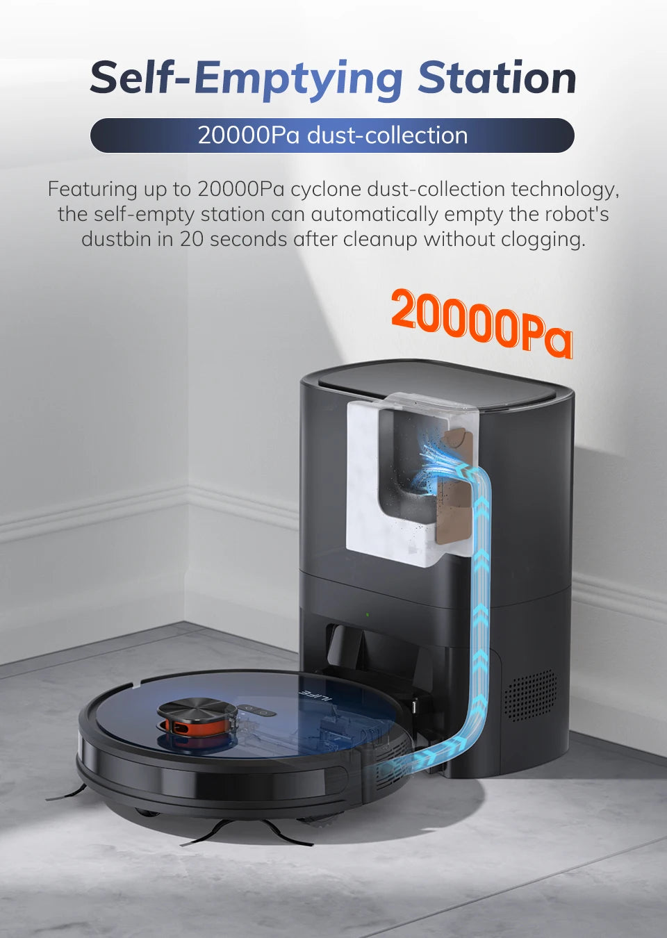 Vacuum - LDS Robot Vacuum Cleaner with ILIFE T10s – Powerful 3000Pa Suction & Remote App