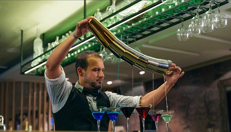 Boston Shaker Professional Stainless Steel Bartender Wine Cup Cocktail Mixer, Martini UPORS Cocktail Shaker Bar Set