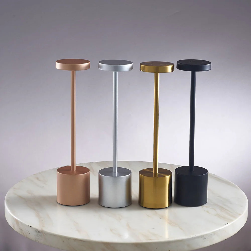 LED Table Lamp – Classic USB Rechargeable – Stepless Dimming Touch Desk Lamp with 3 Colors