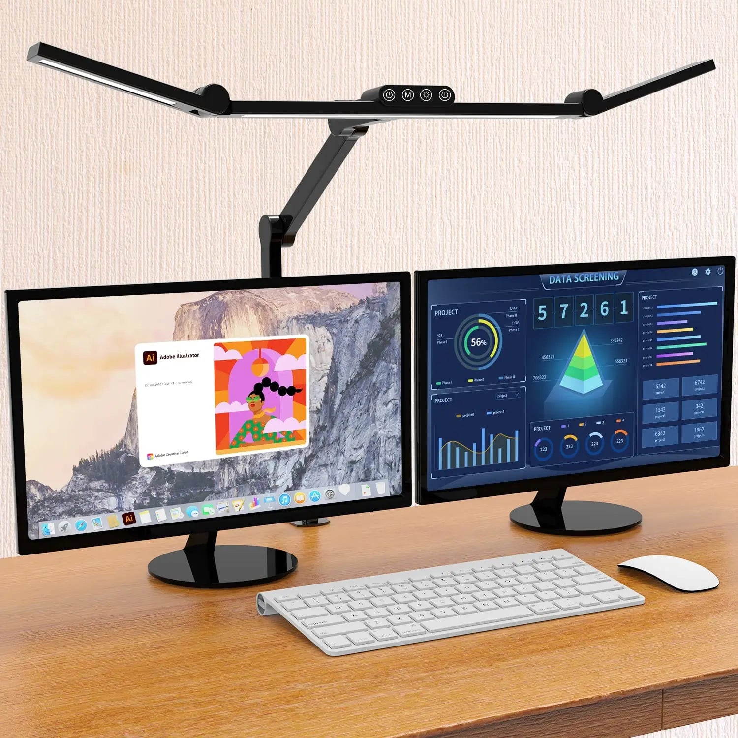 LED Desk Lamp – Architect with Clamp – Auto-Dimming 24W Ultra Bright Light for Office & Study