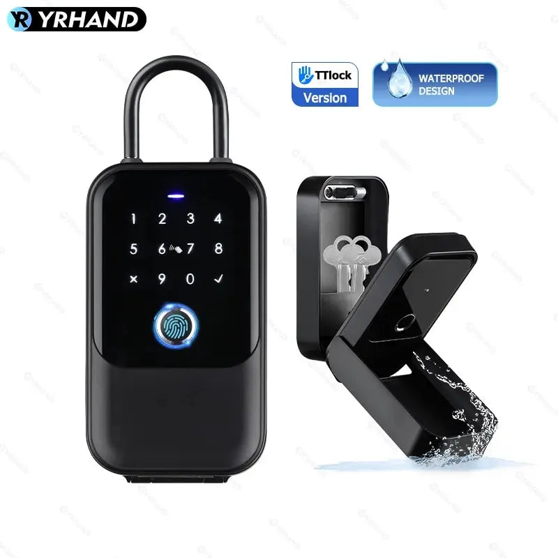 Electronic Lock-Bluetooth Smart, Lock Box Home Key, Wireless, Smart lock Box, Electronic Key Box App, Digital Code Bluetooth Key Safe Padlock for Host, TTlock Smartkey