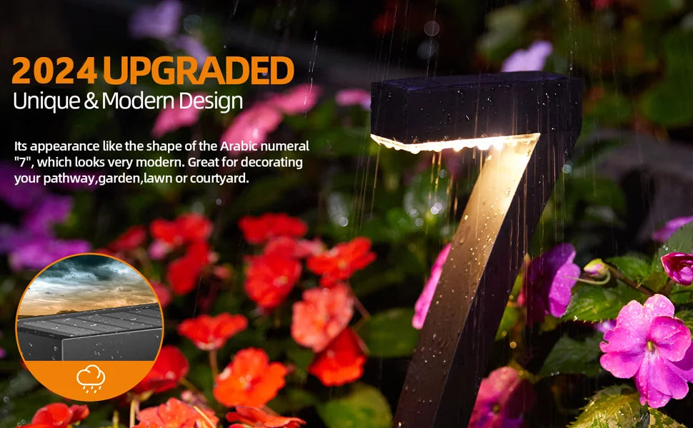 Solar-Powered LED Pathway - Garden Lights Bright, Waterproof, Auto On/Off for Yard & Pathway (6 Pack)