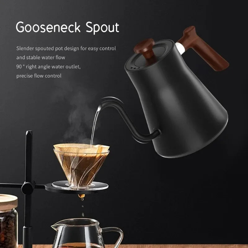Electric Gooseneck Kettle - Intelligent 900ML – Precise Temp Control  Pot for Coffee, Tea & More