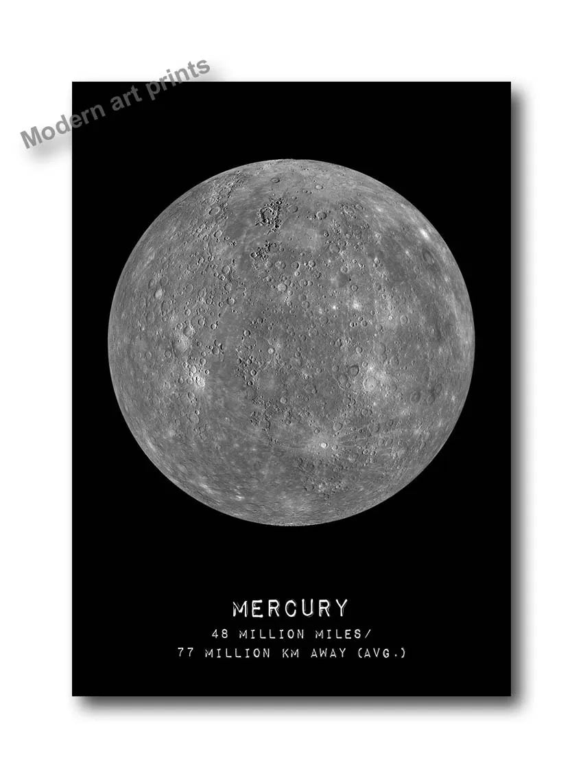 Canvas Wall Art – Modern Galaxy – Space Planets & Nebula Art for Bedroom & Home Decor