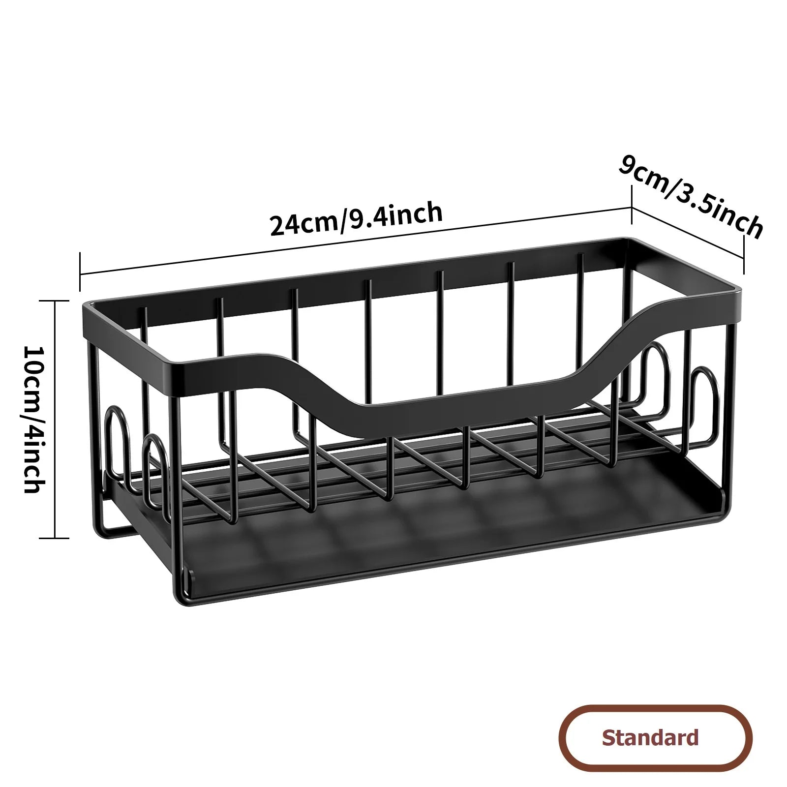 Home Kitchen: Organizer Rack: Hanging Wall Mount or Sink Draining Basket Shelf - Non-Perforated - Great for Kitchen Bathroom