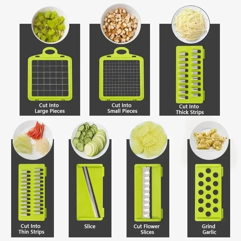 Home Kitchen: Chopper: Multifunctional Grater, Slicer, Dicer, and Cutter – 14in and 16in