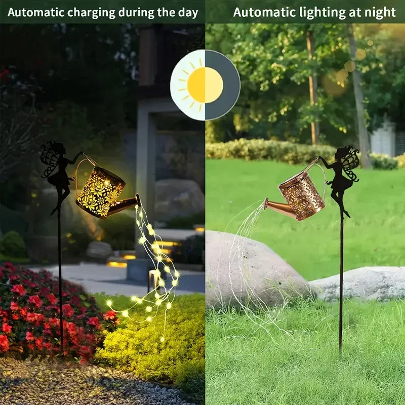 Solar Watering Can-LED Lights, Outdoor, Hanging, Waterproof, Garden Decor, Solar Garden Lights, Yard Deco