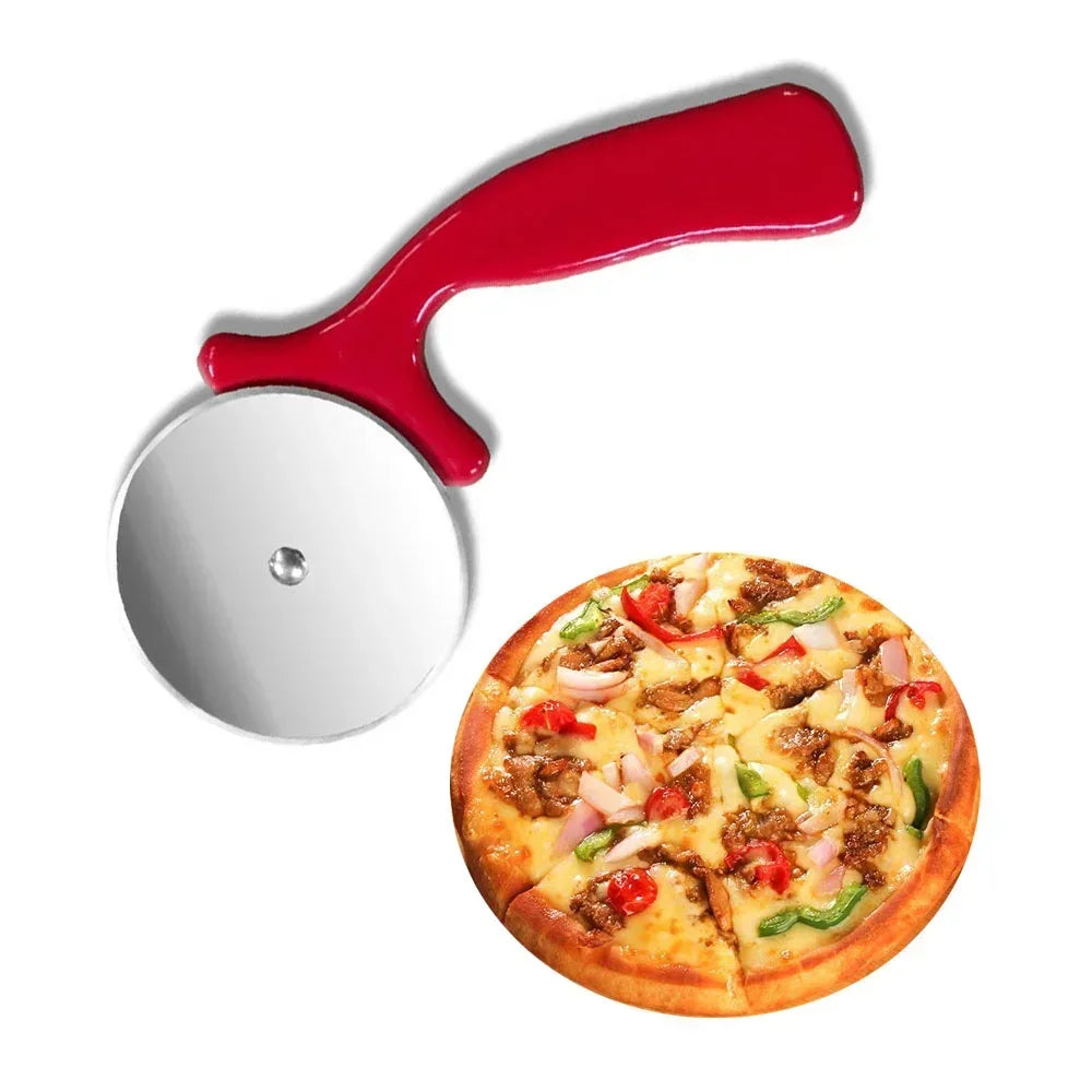 Home Kitchen: Pizza Cutter: Stainless Steel Pizza Cutter & Pastry Roller - Premium Kitchen Accessory for Baking and Cooking