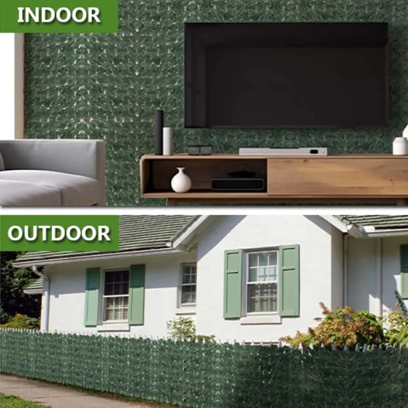 Artificial Ivy & Flower Privacy Screen – Outdoor Patio & Balcony Decor