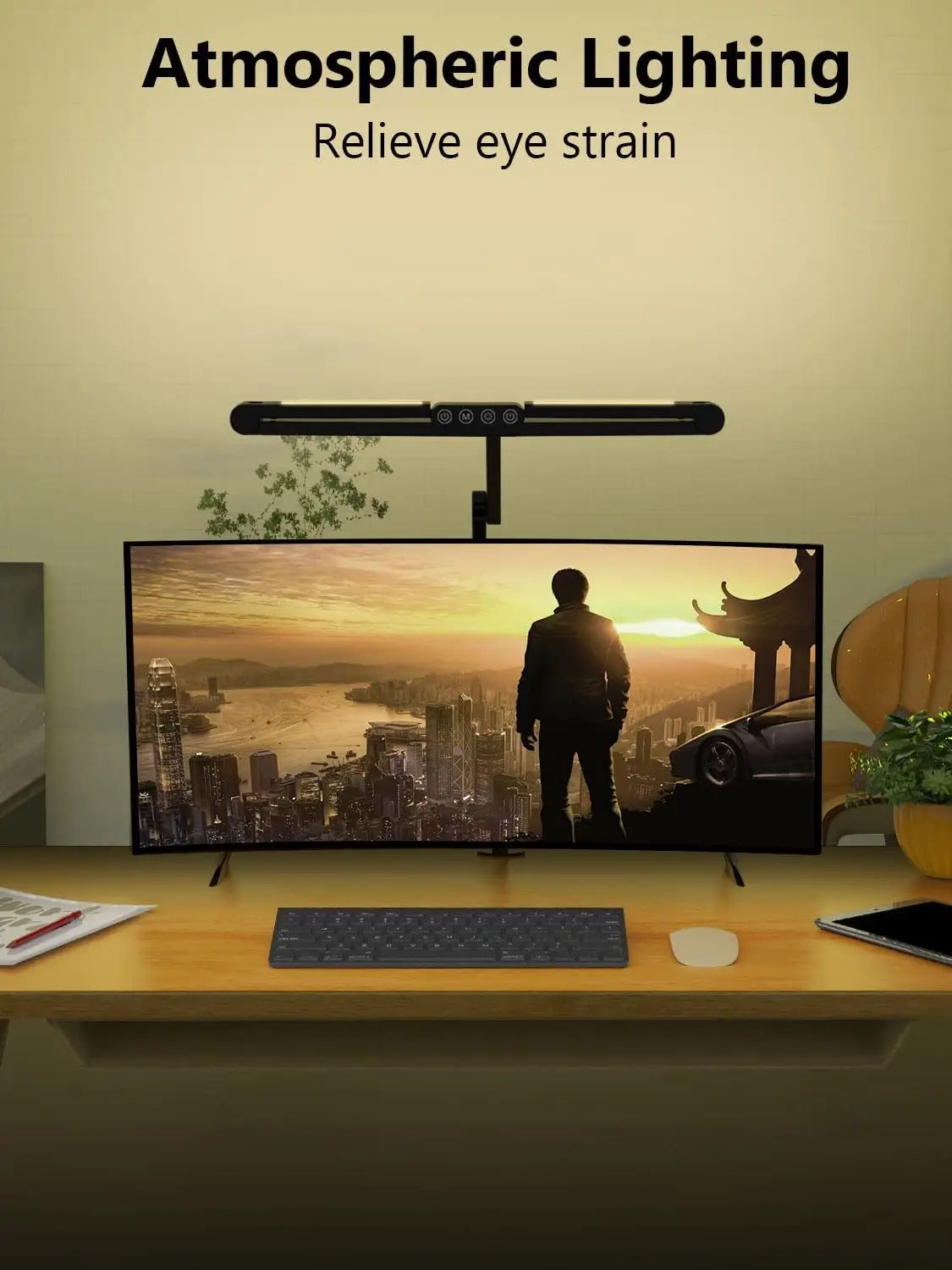 LED Desk Lamp – Architect with Clamp – Auto-Dimming 24W Ultra Bright Light for Office & Study